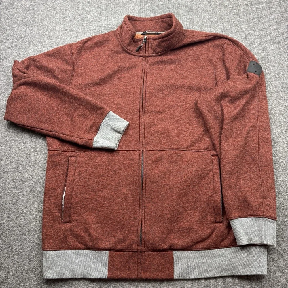 The‎ North Face Jacket Mens Sz XL Red Gray Fleece Full Zip Hiking Y2K Gorpcore